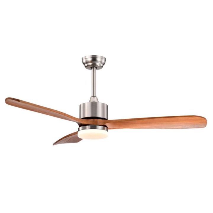 Hivvago 52 Inch Reversible Ceiling Fan with LED Light and Adjustable Temperature