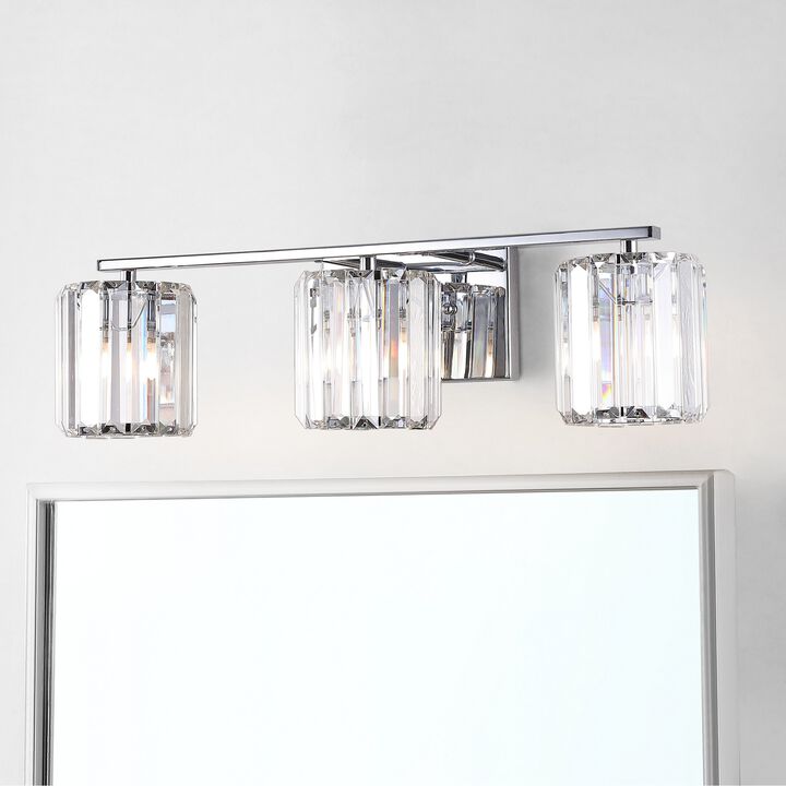 Coco Prism Vintage Metal/Glass Classic Glam LED Vanity Light