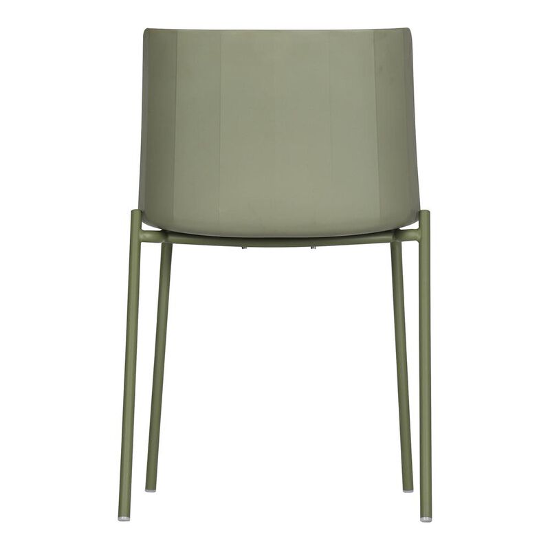 Moe's Home Collection Silla Outdoor Dining Chair Sage Green-Set Of Two