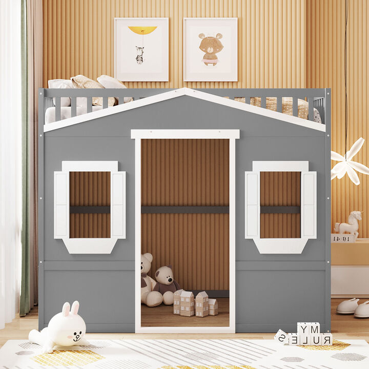 Merax House Loft Bed with Ladder