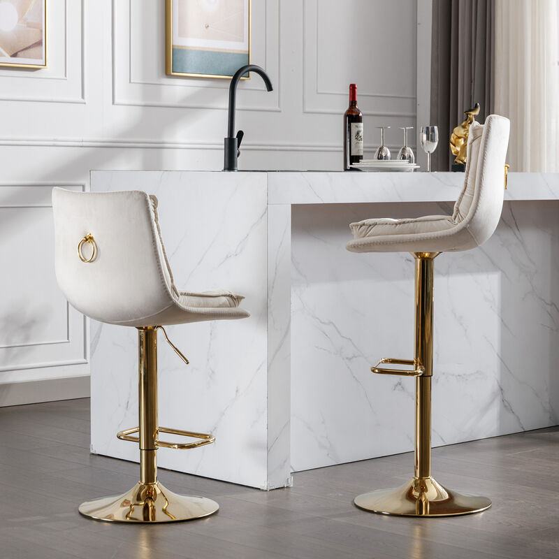 Chrome Swivel Bar Stools Set