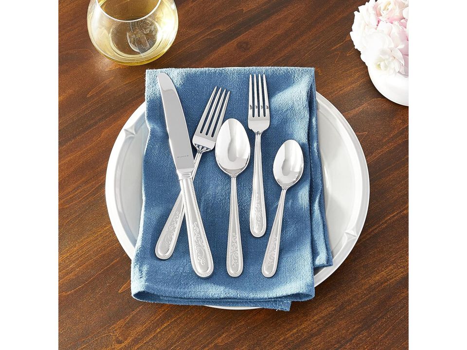 Lenox Opal Innocence Flatware 5-Piece Place Setting - , Silver