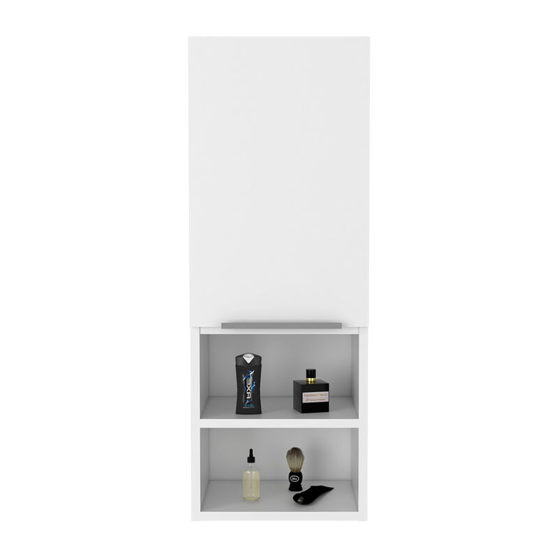 DEPOT E-SHOP Savona Medicine Single Door Cabinet, Two Interior Shelves, Two External Shelves, White