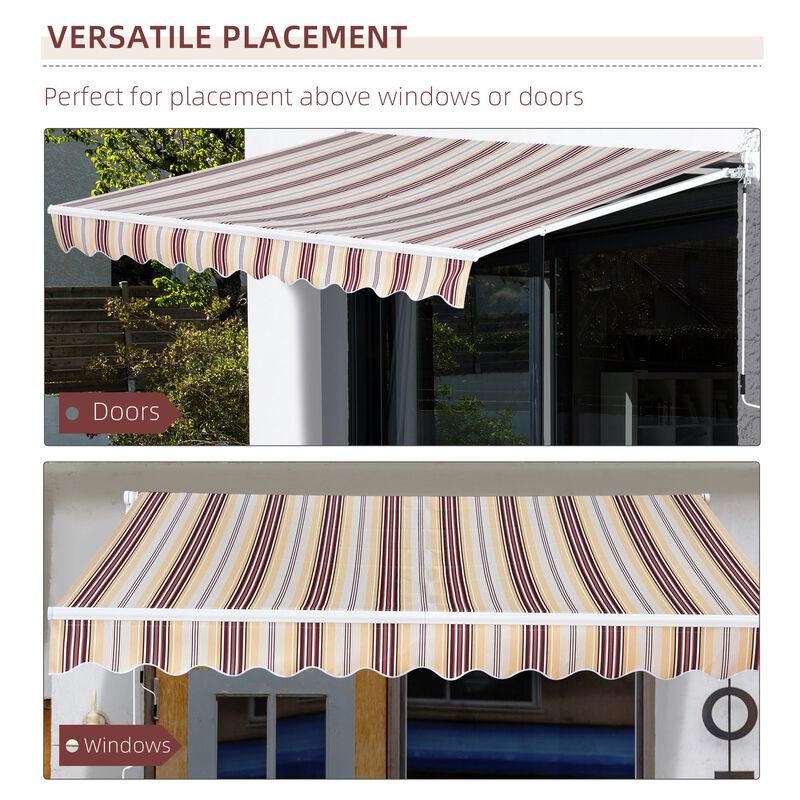 Crimson Yard Cover: 13x8 Adjustable Retractable Patio Awning