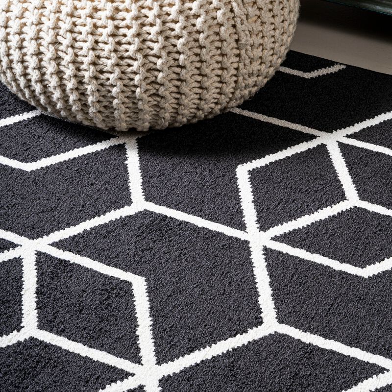 Tumbling Blocks Modern Geometric Area Rug