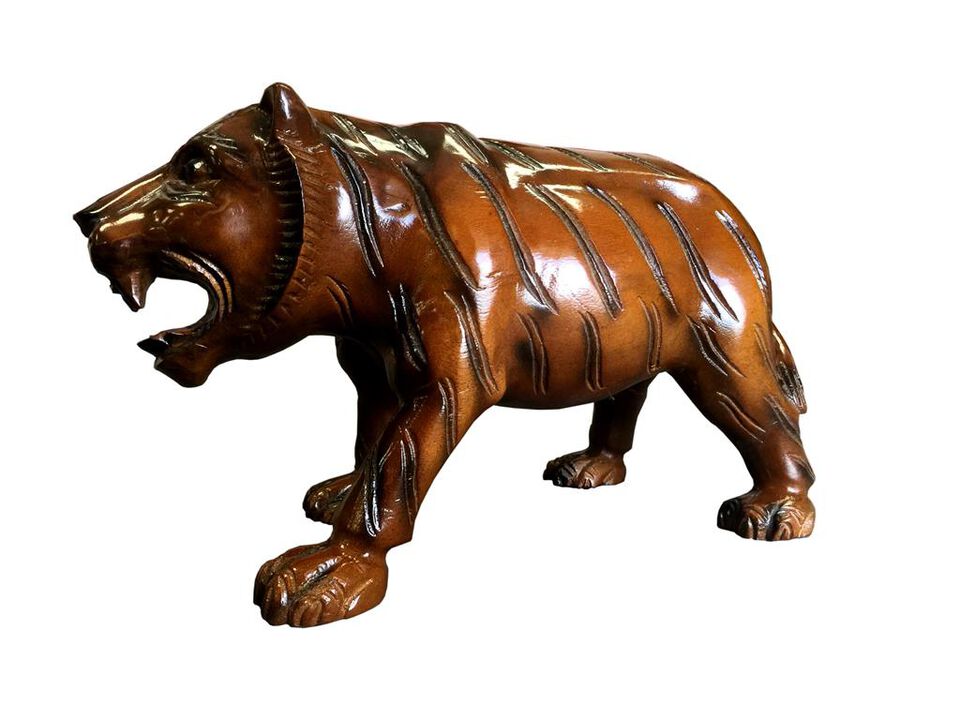 Teak/ Mahogany           Tiger Statue