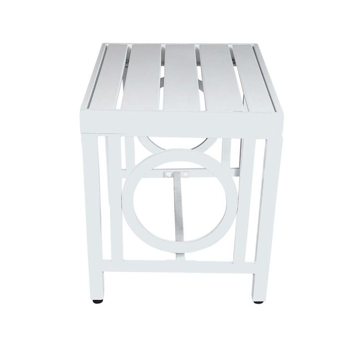 Carolina Living Grammercy Outdoor Side Table - White