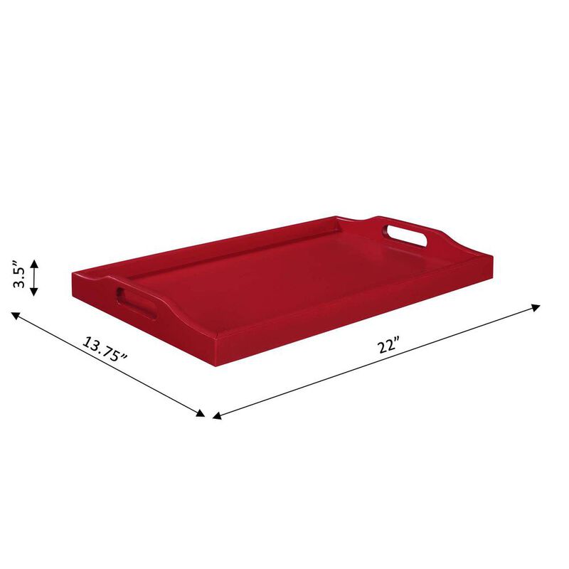 Convenience Concepts Designs2Go Serving Tray, Cranberry Red