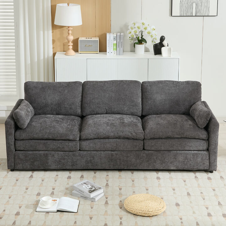 Merax Modern Chenille 3-seater Sofa Couch for Living Room