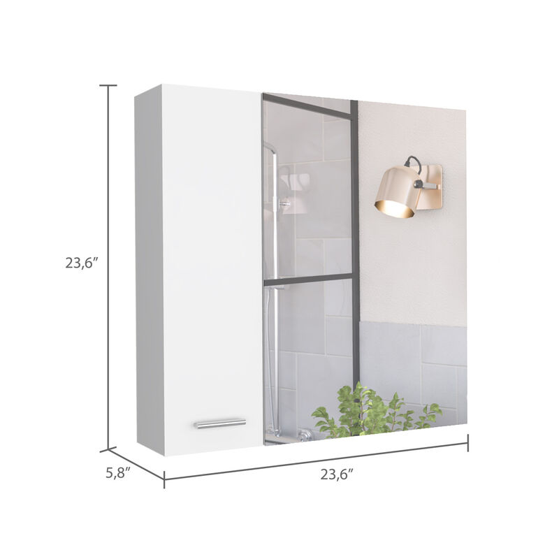 Crawford 4-Shelf Medicine Cabinet White