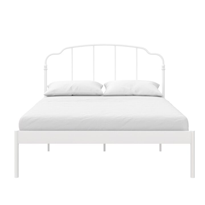 Camie Metal Bed, Full, White