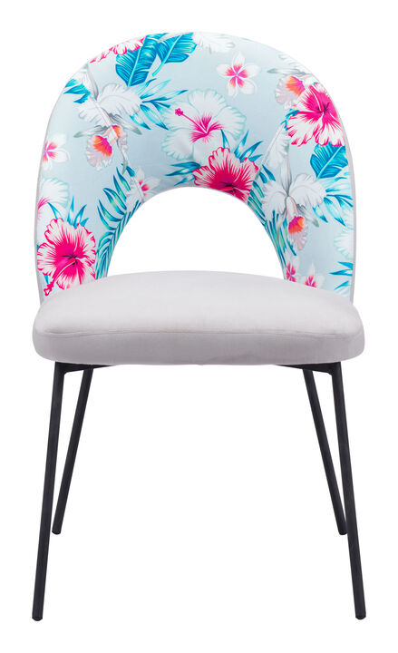 Torrey Dining Chair (Set of 2) Multicolor Print & Gray