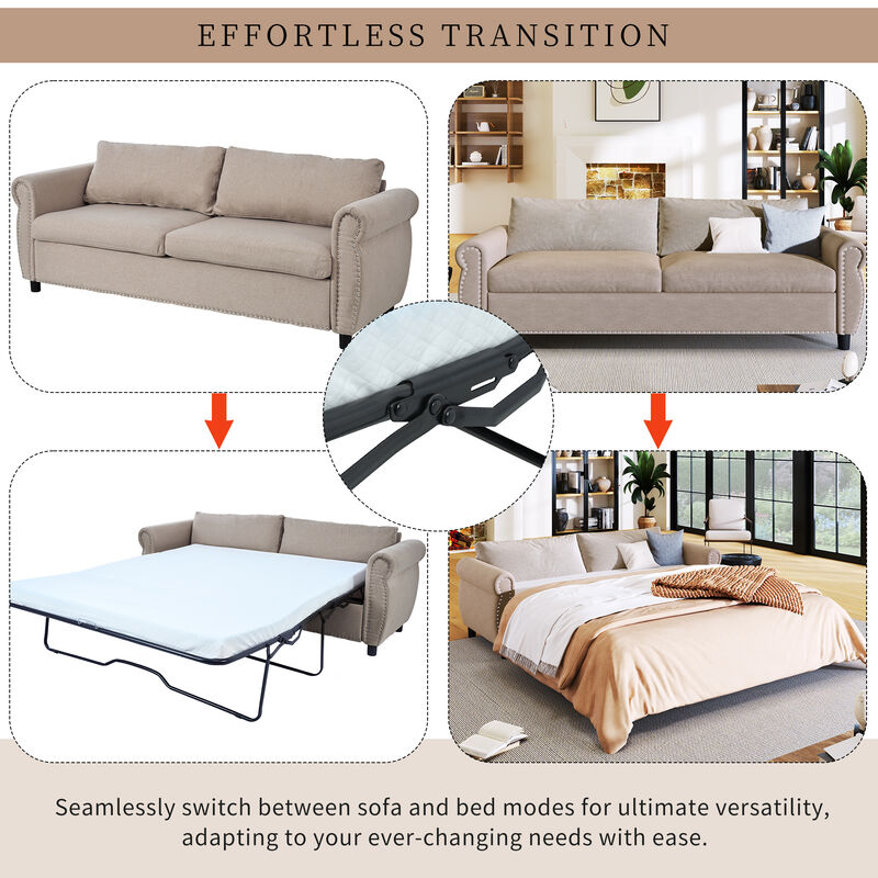 Merax 2-in-1  Sleeper Sofa Bed with Large Mattress