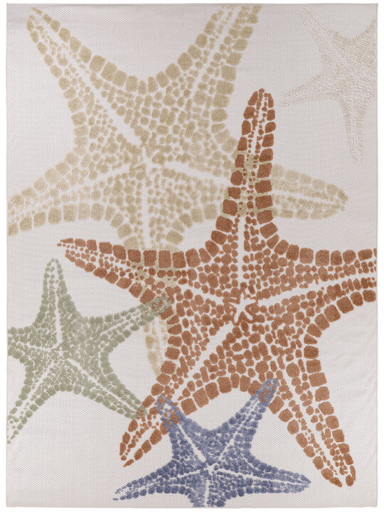 Aloha ALH28 Ivory/Multicolor 9' x 12' Rug