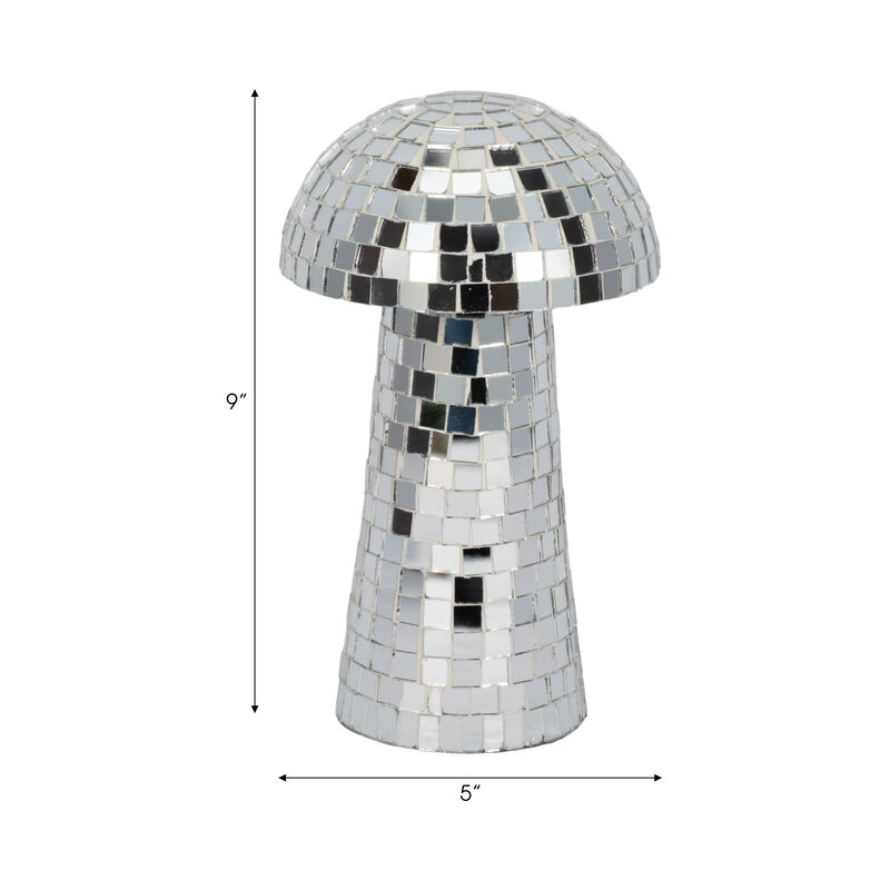 9" Iron Boho Mosaic Mushroom