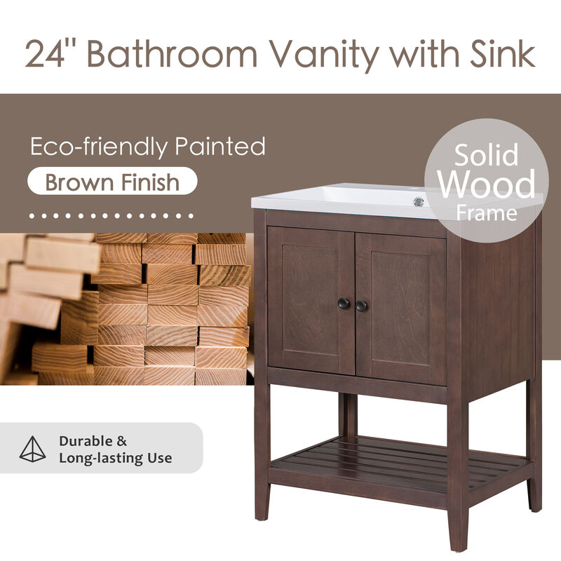 Merax Modern Sleek Bathroom Vanity with Sink