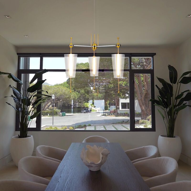 VONN Lighting Integrated LED Pendant Light Height Adjustable Chandelier