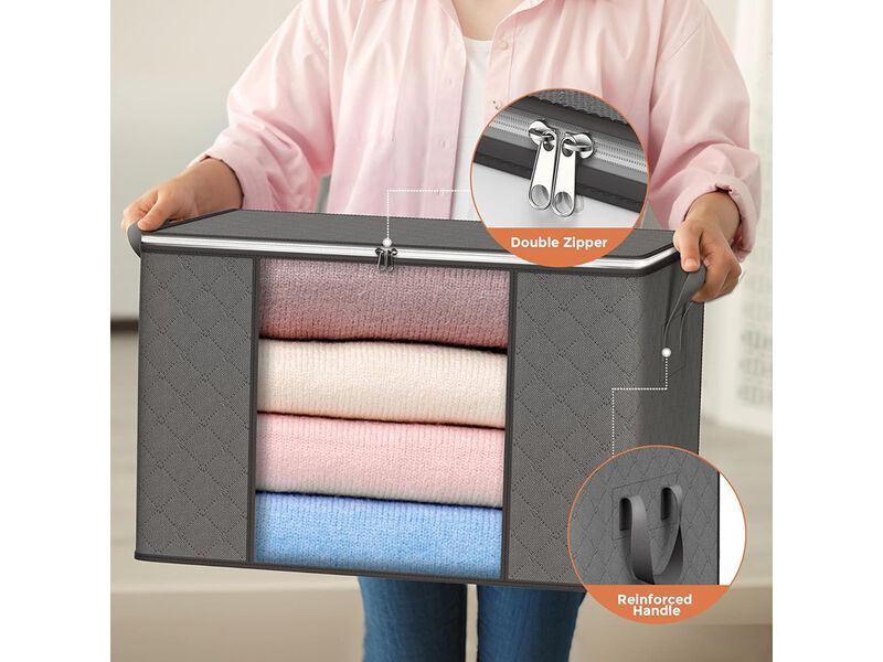 Budding Joy Foldable Closet Organizers Storage Containers 6 Pack