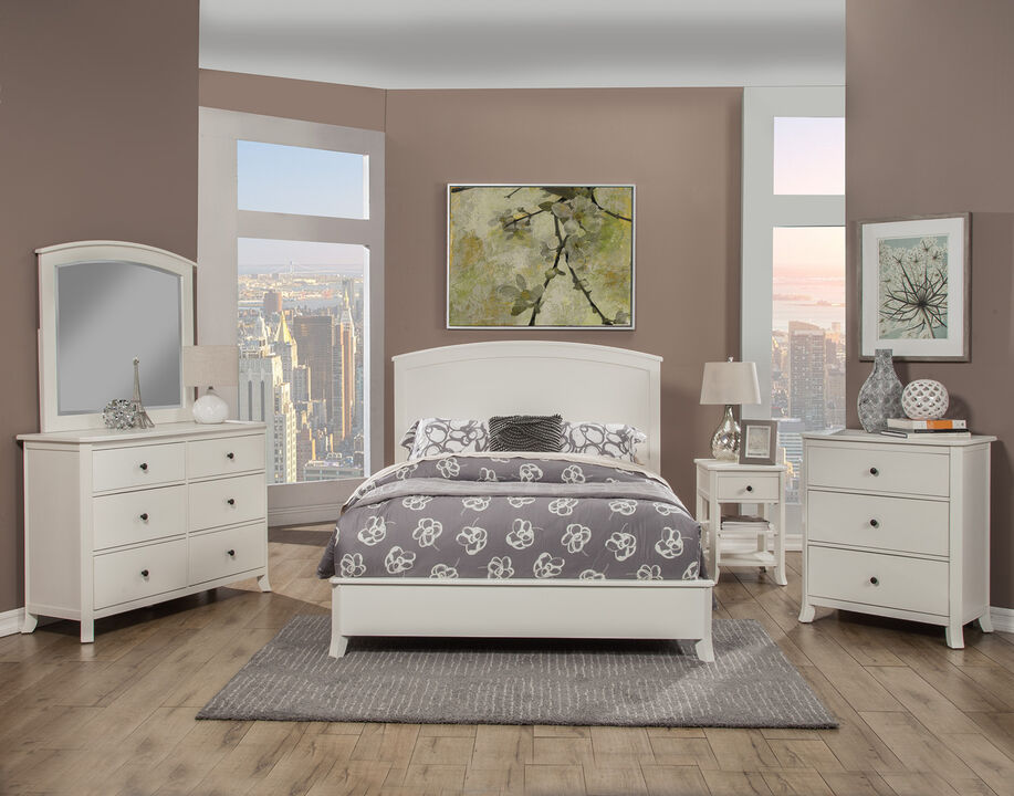 Baker Standard King Panel Bed, White