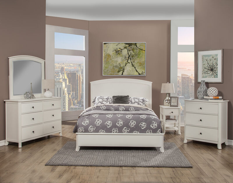 Baker California King Panel Bed, White