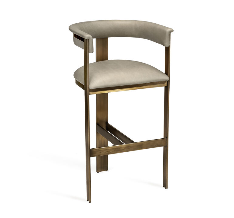 Darcy Hide Bar Stool - Bronze