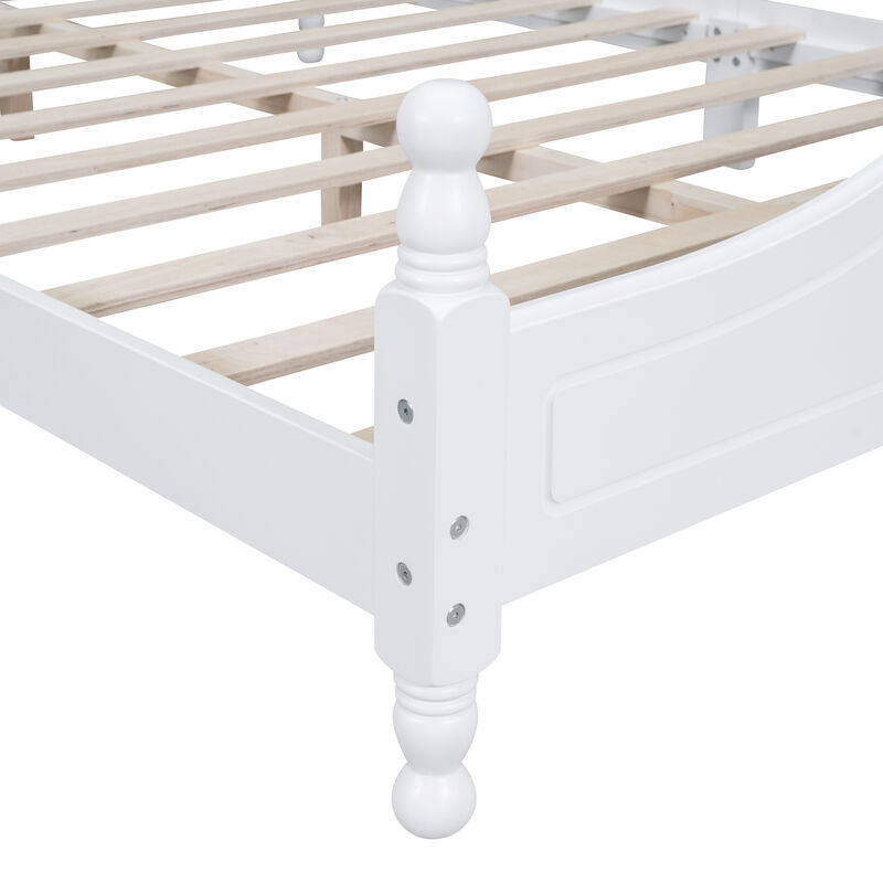 Merax Vintage Wood Platform Bed Frame