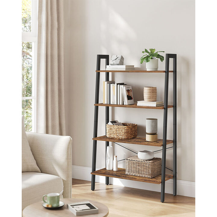 4-Tier Bookshelf: Sleek and Space-Saving Storage for Books and Decor