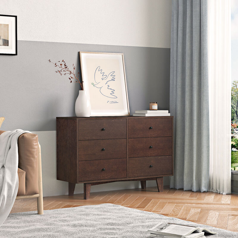 Solid Wood Spray-Painted Drawer Dresser Bar, Buffet Tableware Cabinet Lockers