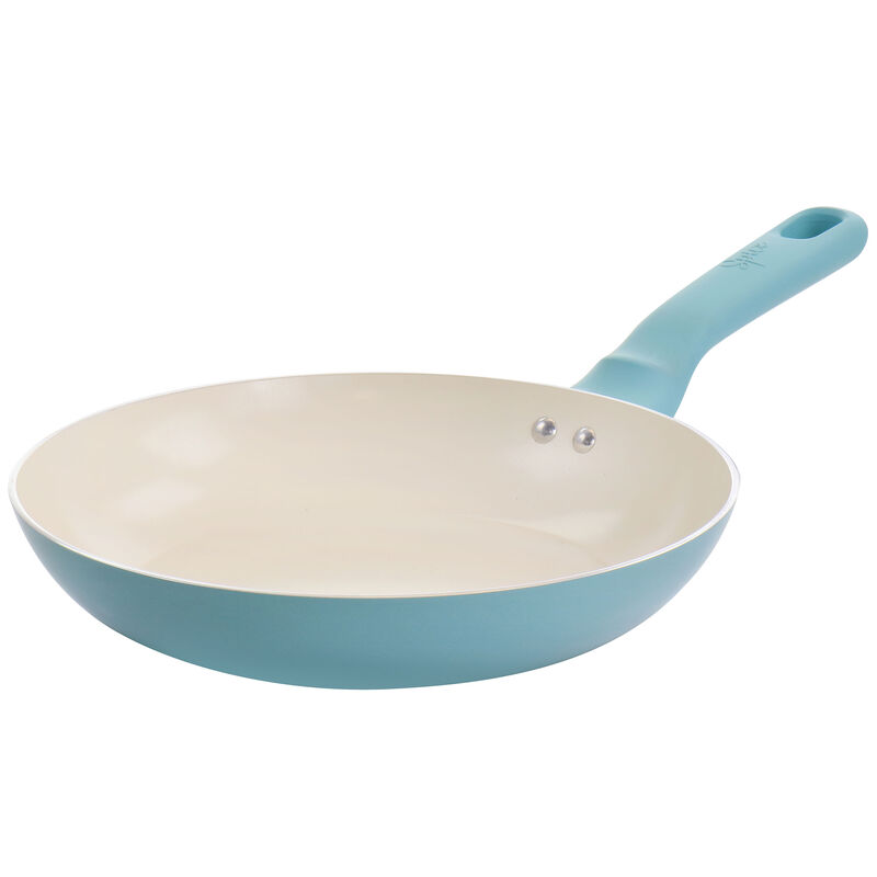 Spice by Tia Mowry Savory Saffron 16 Piece Ceramic Nonstick Cookware Set in Blue
