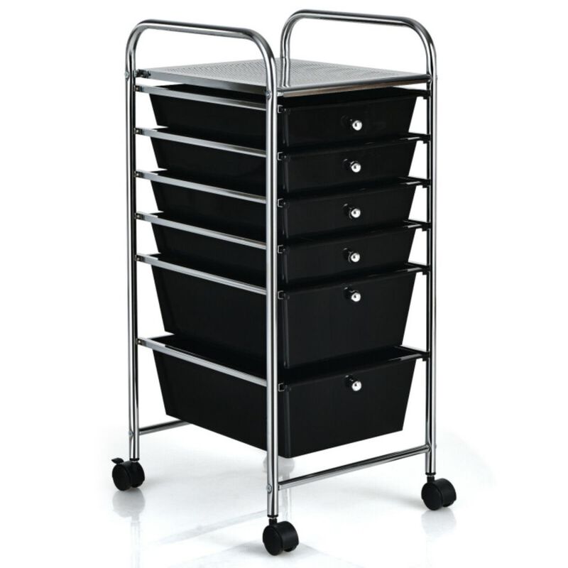 Hivvago 6 Drawers Rolling Storage Cart Organizer