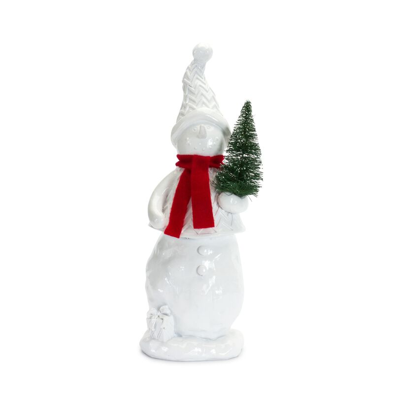Charming Snowman Figurine for Winter and Christmas Décor (Set of 2)