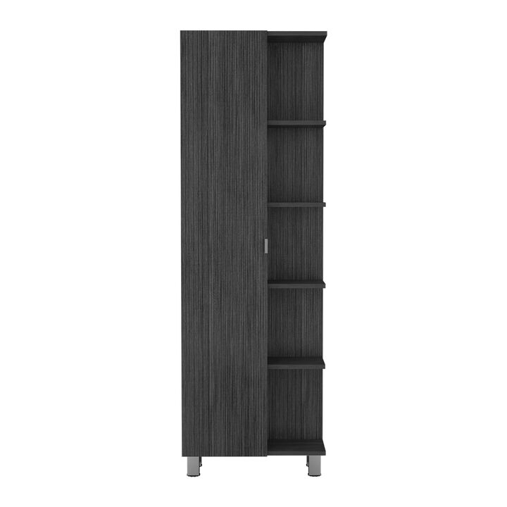 Corner Cabinet Womppi, Bathroom, Smoky Oak