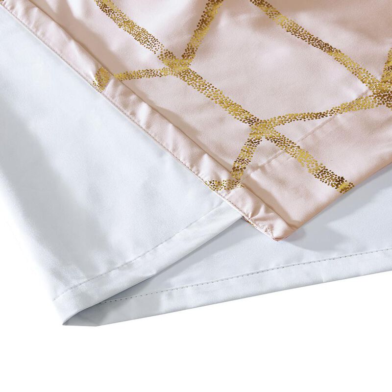 Belen Kox Enchanted Metallic Print Total Blackout Curtain Panel, Belen Kox