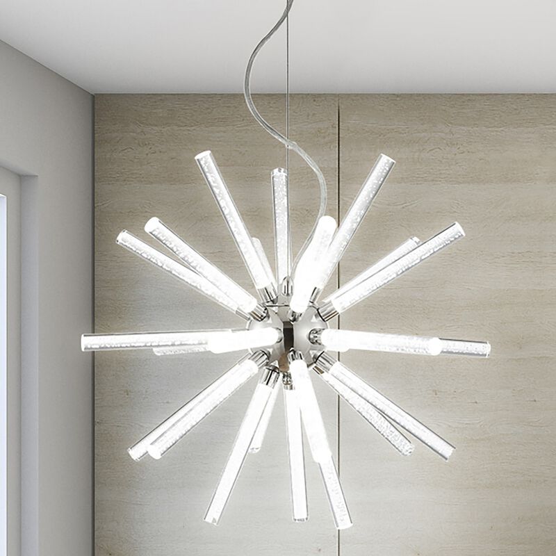 Soyuz 19.5" Adjustable Integrated LED Starburst Metal/Acrylic Pendant