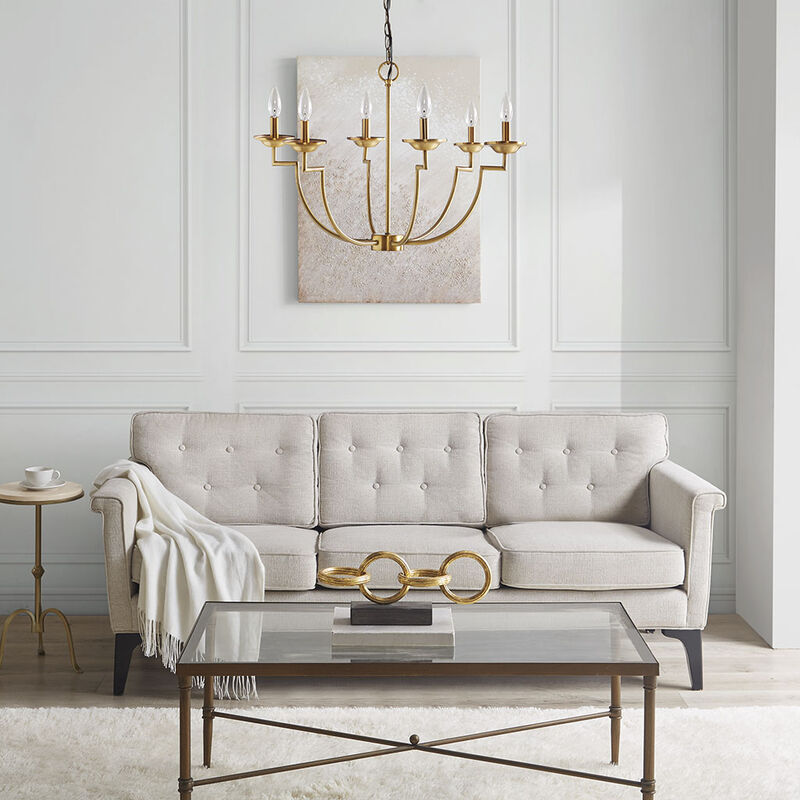 Gracie Mills Hilario 6-Light Traditional Candelabra Styled Chandelier