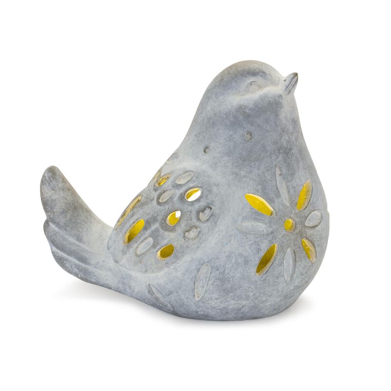 Decorative Resin Birds with LED Set of 2 for Nighttime Accent (Requires 2 AAA Batteries)