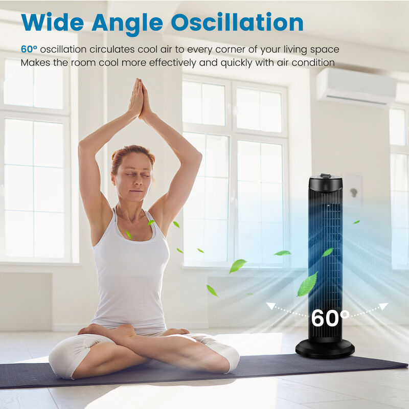 Fantask Quiet Bladeless Oscillating Tower Fan