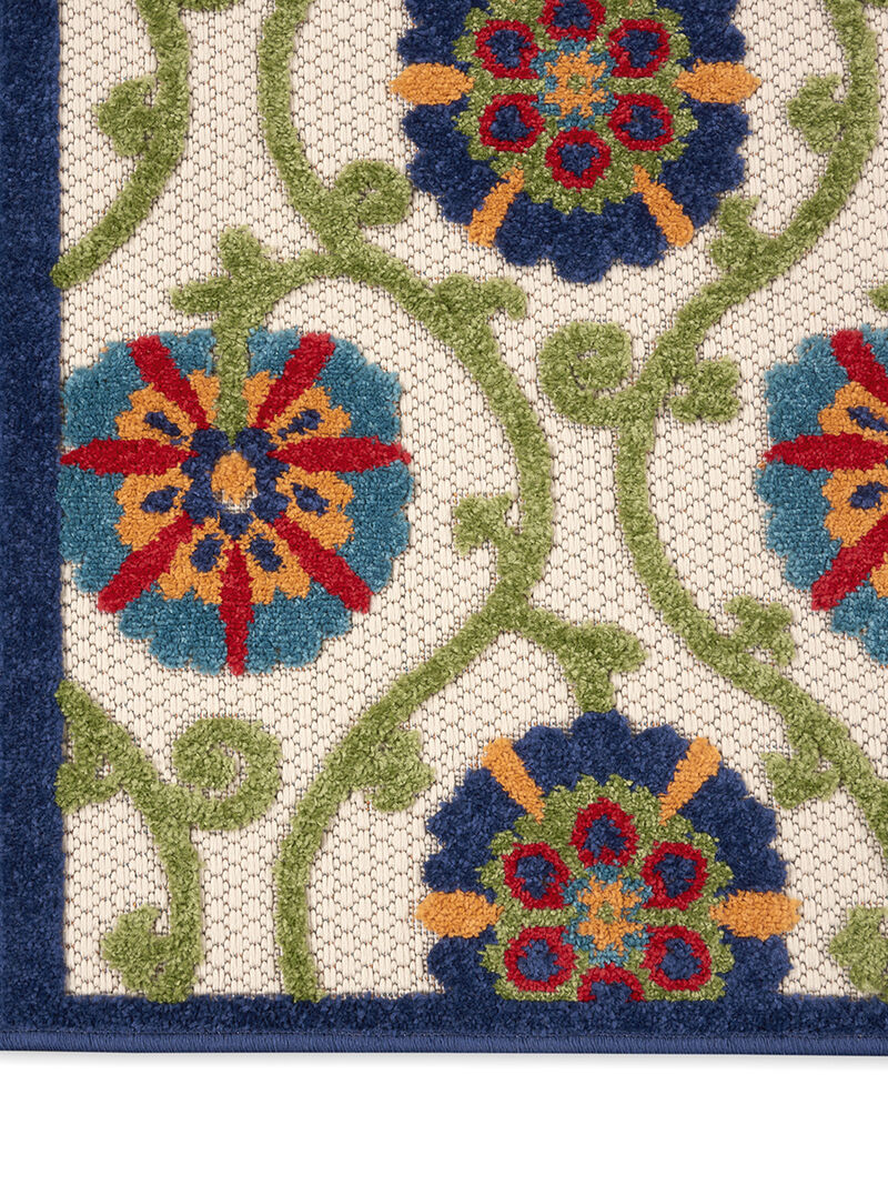 Aloha ALH19 Blue/Multicolor 3'6" x 5'6" Rug
