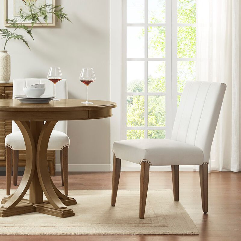 Gracie Mills Tyrone Set of 2 Channel Tufting Dining Chair