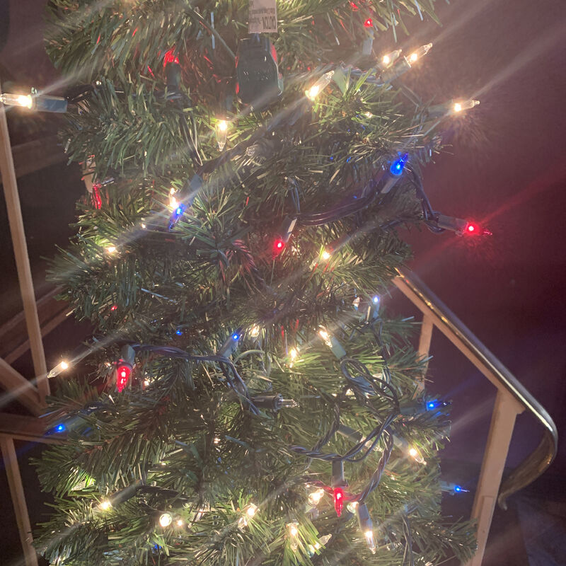 100 Count Red  White and Blue 4th of July String Lights  20 ft Green Wire