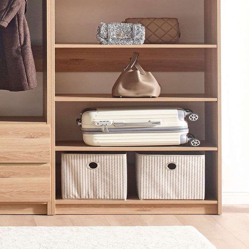 Prosper Oak Freestanding Walk in Wood Closet System