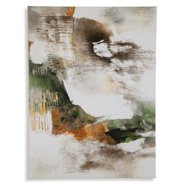 30 x 40 Modern Wall Art Painting, Giclee Nature Inspired, Green White