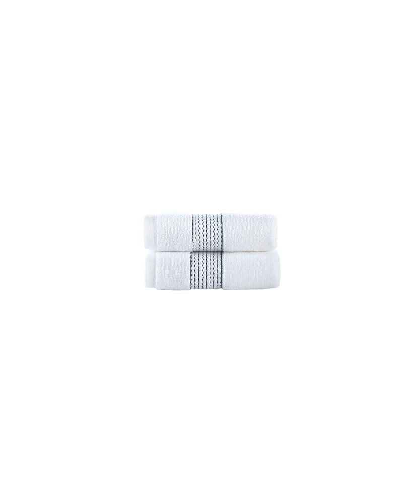 Brooks Brothers Rope Stripe Border 2 pcs Wash Towels