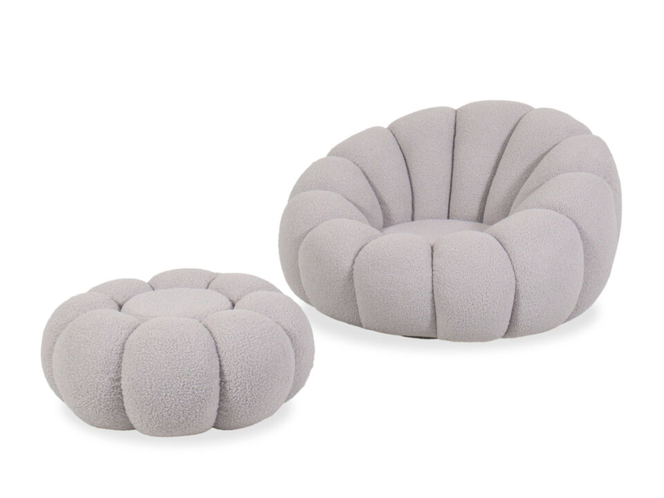 Bubble Swivel Chair and Ottoman
