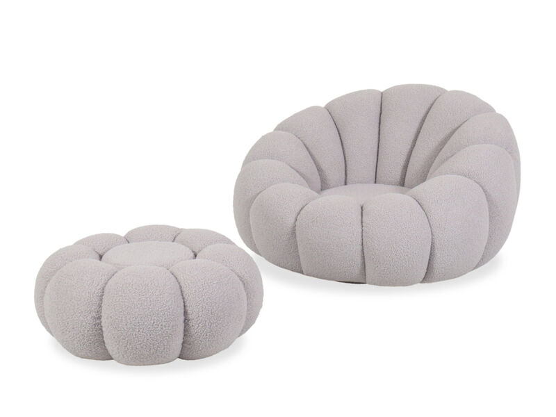 Bubble Swivel Chair and Ottoman