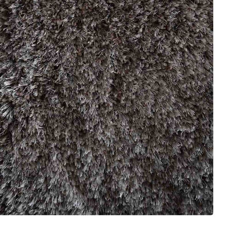 RUGSOTIC CARPETS HAND TUFTED SHAG POLYESTER ECO-FRIENDLY AREA RUGS  - 5'x8', Rectangle, Gray, Solid Plain Design, High Pile Thick Handmade Anti Skid Area Rugs for Living Room, Bed Room K00055