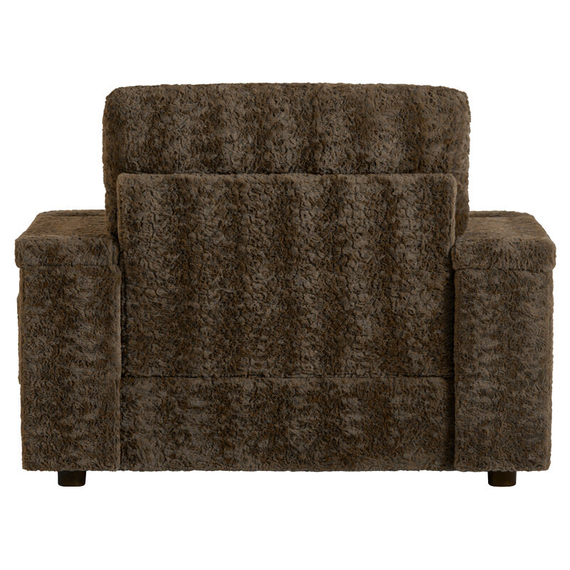 Merax Upholstered Sofa Chair with Storage Ottoman and Armrests