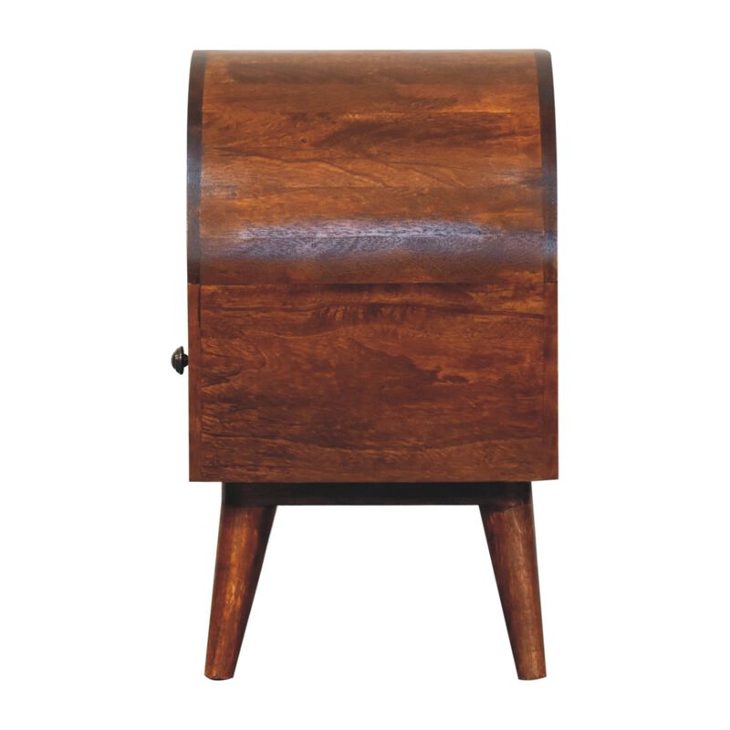Artisan Furniture Solid Wood Chestnut Dome Bedside
