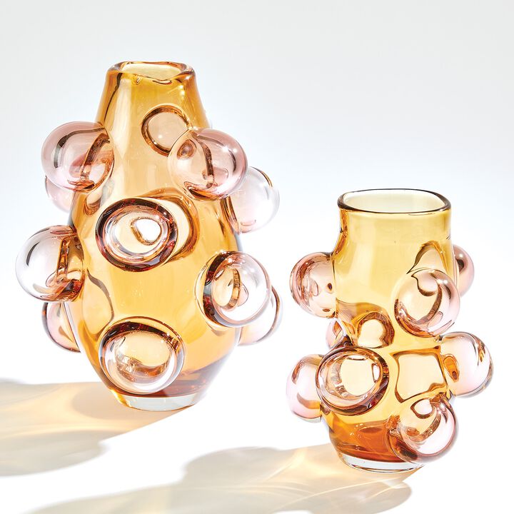 Bubbled Vase-Brown Small