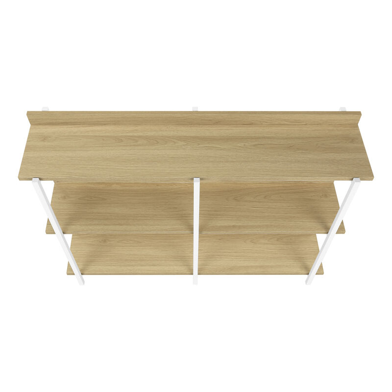 Monarch Specialties I 2222 Accent Table, Console, Entryway, Narrow, Sofa, Living Room, Bedroom, Metal, Laminate, Natural, White, Contemporary, Modern
